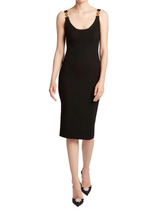 Versace Jersey Rib-Knit Bodycon Dress 2 Versace Jersey Rib-Knit Bodycon Dress - Image 2
