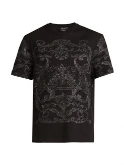 Versace Silver Baroque, Fuchsia & Tawny Baroque T-Shirt For Men