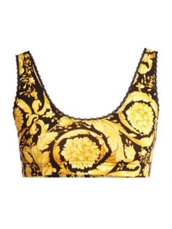 Versace Medallion Print Crop Top
