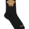 Versace Little Kid's & Kid's Medusa Athletic Socks For Kids Black