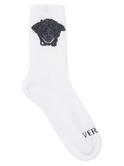 Versace Little Kid's & Kid's Medusa Athletic Socks For Kids Black -Versace Online Shop unnamed file 957