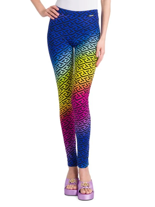 Versace Ombré La Greca Print Leggings 3 Versace Ombré La Greca Print Leggings - Image 3